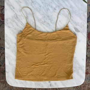 ribbed yellow stretchy tank top-so cute for summer!